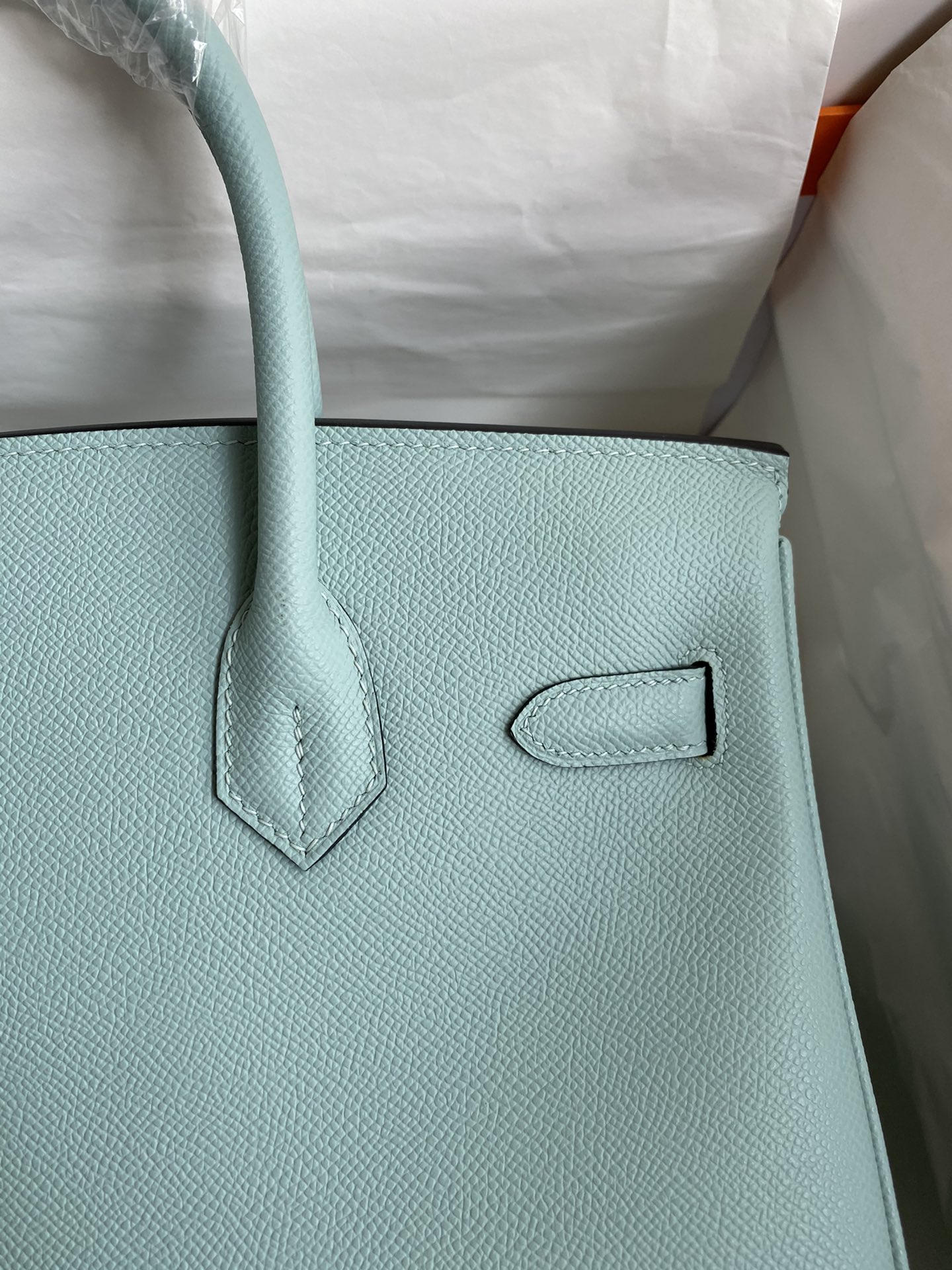 Hermes Birkin 30CM Epsom Leather Handbag Zephyr Blue